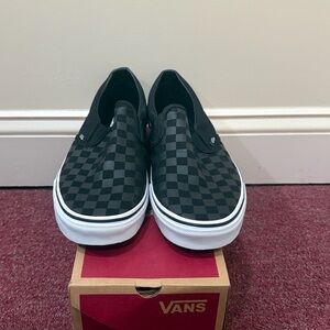 Vans Classic Black and White Slip-On Sneakers